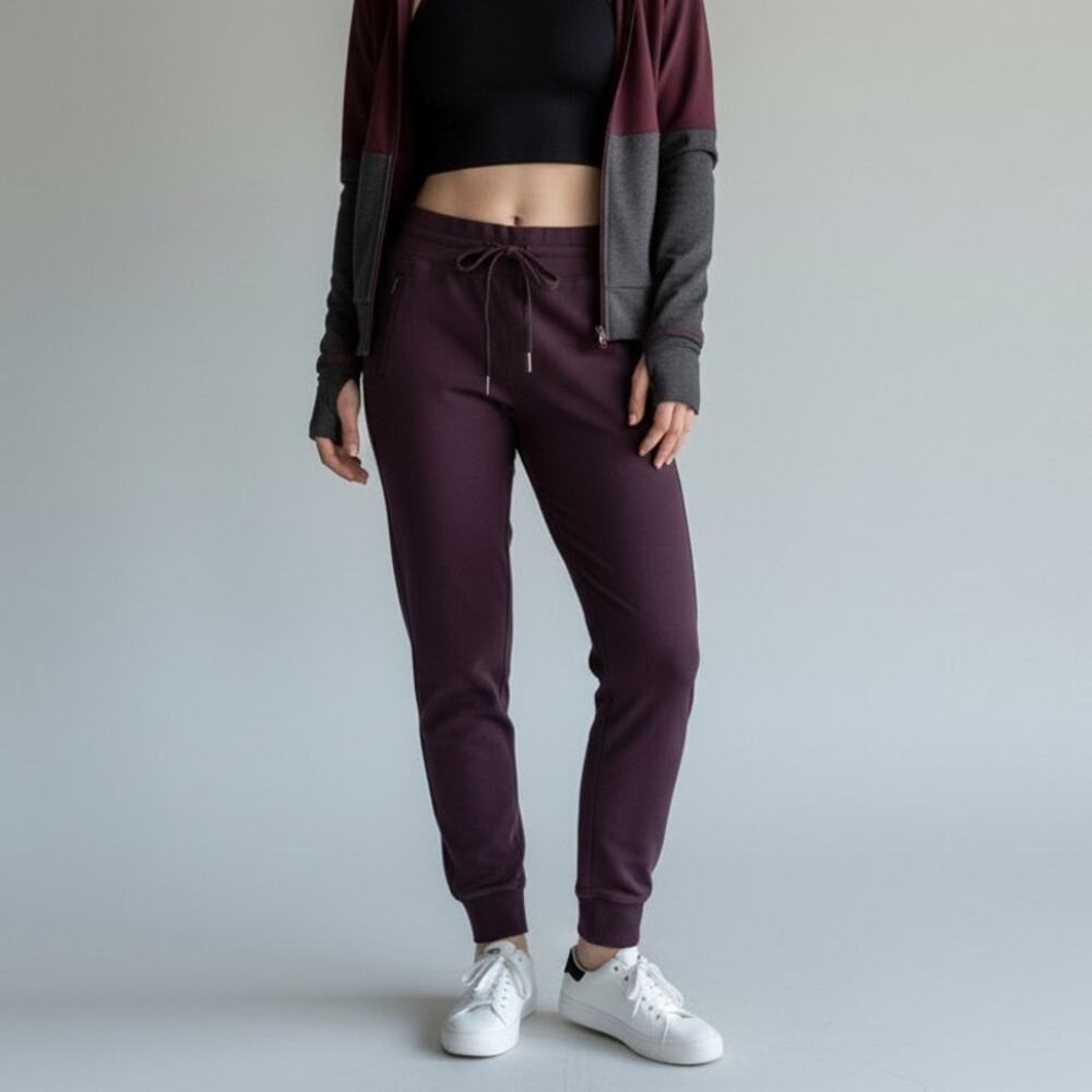 Lululemon Get Going Jogger 28.5" Women's Sz 4 Black Cherry Terry Loungewear